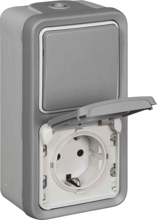 Legrand Plexo Classic Kombi Aus-/Wechsel 1-p Steckdose