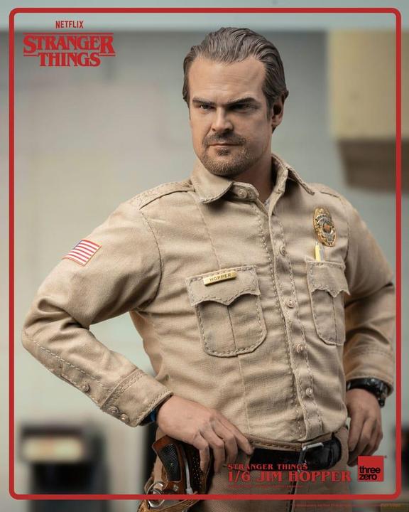 Actual product image ThreeZero Stranger Things action figure 1/6 Jim Hopper (Season 1) 32 cm