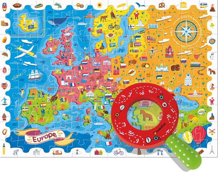 Produktbild Ludattica Detektiv Puzzle - Landkarte Europa (108 Teile) (108 Teile)
