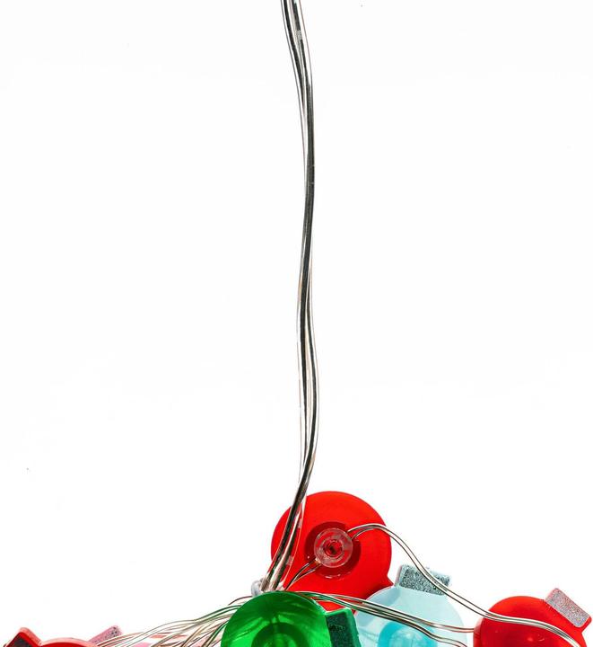 Image du produit Lindby Guirlande lumineuse LED Motje, boules,rouge, vert (3.20 m)