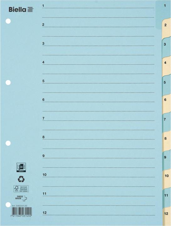 Actual product image Biella Register Cardboard coloured