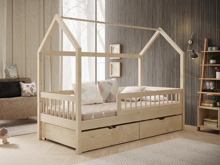 Actual product image ADRK Furniture Galicja house bed with mattress (200cm x 90cm)