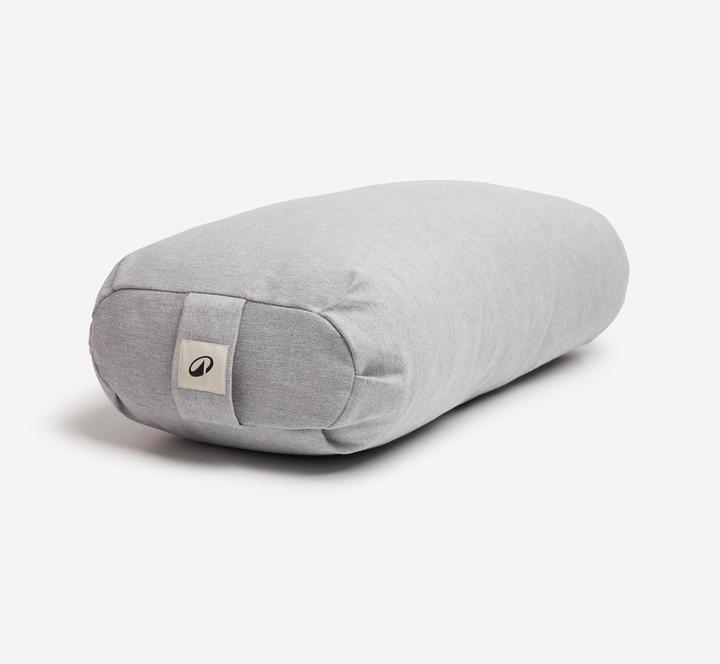 Kimjaly Yoga-Bolster flach Dinkelfüllung - blau (15 cm)
