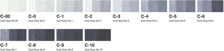 Produktbild Copic Marker sketch, 12er Set "Graut”ne CG" (Grau, 3 mm, 12 x)