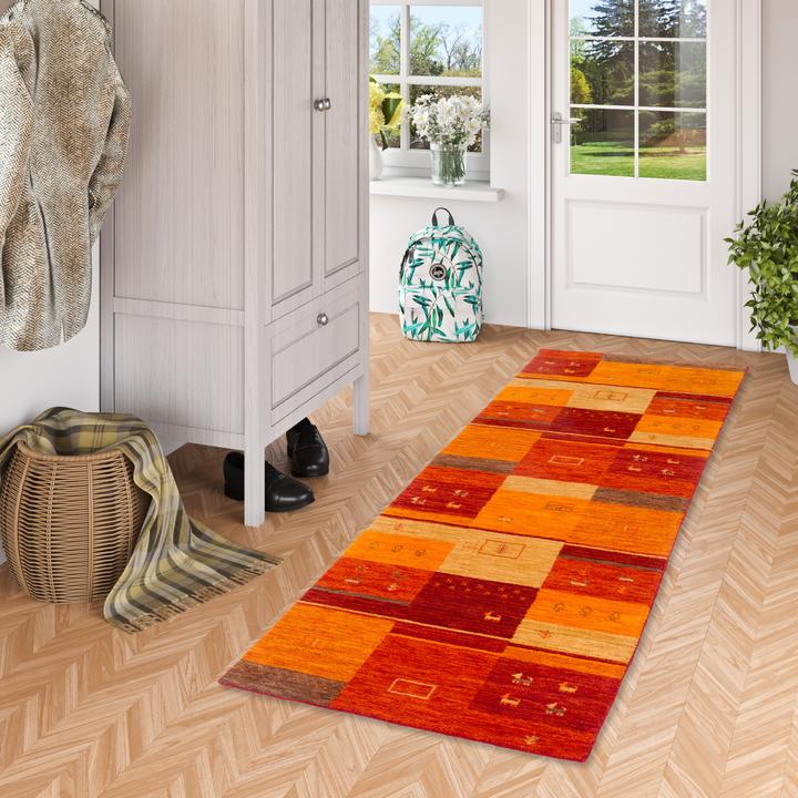 Produktbild Pergamon Natur Wolle Teppich Gabbeh Esta Läufer (70 x 140 cm)