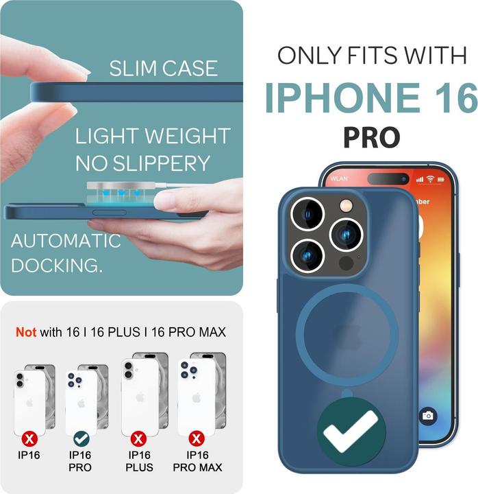 Image du produit Nalia Étui hybride mat avec fonction MagSafe (Apple iPhone 16 Pro)