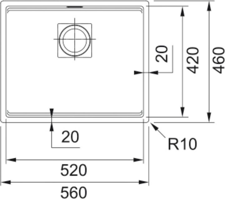Actual product image Franke Spüle Kubus KNG 110-52 Schieferg. (52 cm)