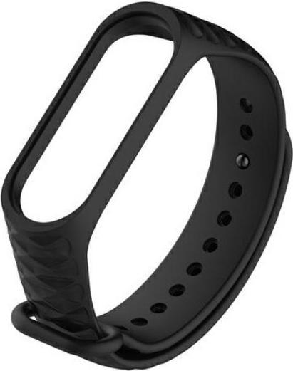Actual product image Beline pasek Mi Band 3/4 czarny/black ver2 (Plastic, Silicone)