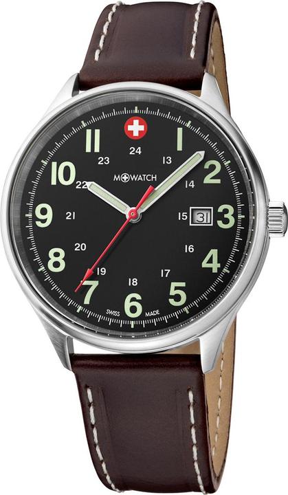 M Watch Mondaine Aero 41 (Orologio da polso analogico, Orologio da pilota, Fatto in Svizzera, 41 mm)