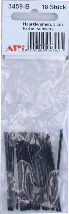 Produktbild Cosmetic Haarklemmen 18er schwarz 50 mm (18 Stk.)