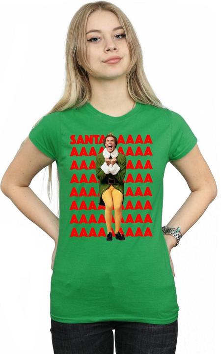 Immagine prodotto Elf Buddy Santa Scream Maglietta Donna (XL)