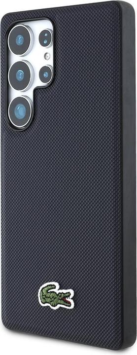 Actual product image Lacoste Case Iconic Petit Pique Woven Logo MagSafe to Samsung Galaxy S25 Ultra navy (Samsung Galaxy S25 Ultra)