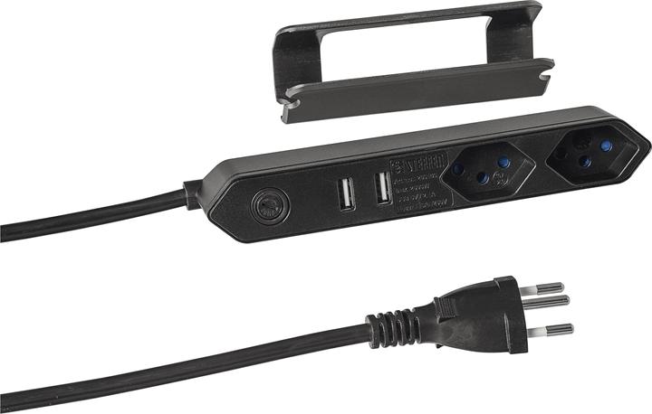 Steffen Steba IQ incl. clip fastening (2 x, Type 13, USB-A, 1.50 m)