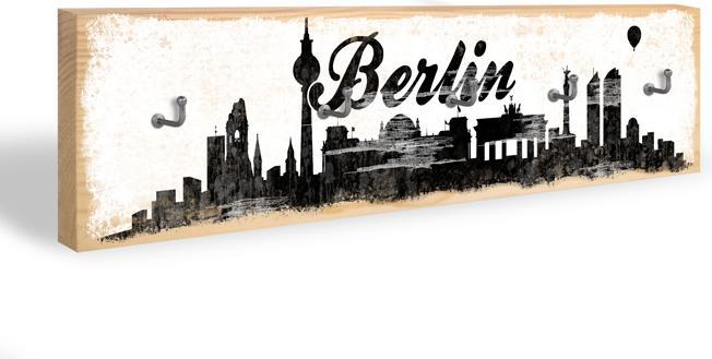 Image du produit Trenddeko Berlin Skyline 02 + 5 crochets (40 x 10 cm)