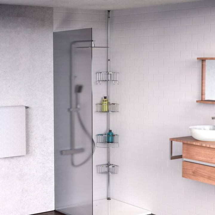 Produktbild Eisl Teleskop-Dusch-Eckregal (23 x 27 x 245 cm)