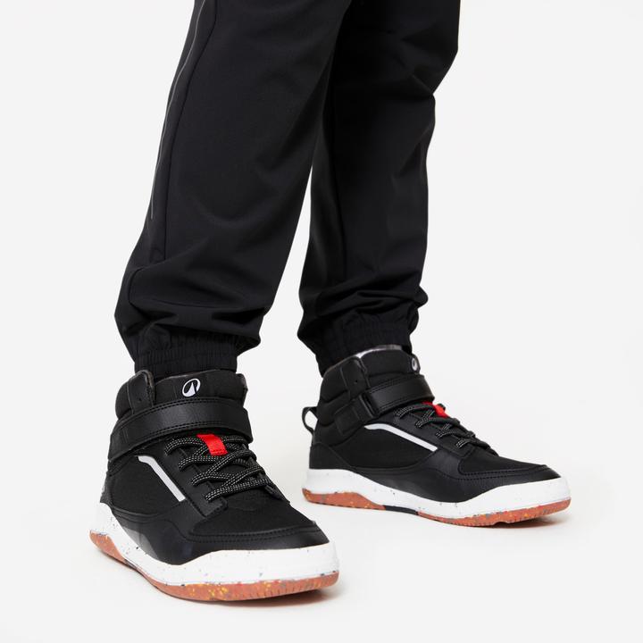 Immagine prodotto Decathlon Turnschuhe Kinder hoch Schnürsenkel Klettverschluss - Playventure Resist schwarz (39)