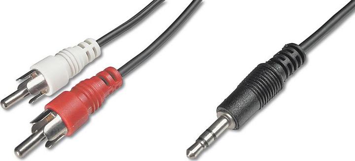 Image du produit Digitus ASSMANN Câble adaptateur audio stéréo 3,5mm - 2x RCA 1,50m CCS 2x0.10/10 blindé M/M noir (1.50 m, RCA, Jack 3,5 mm (AUX))