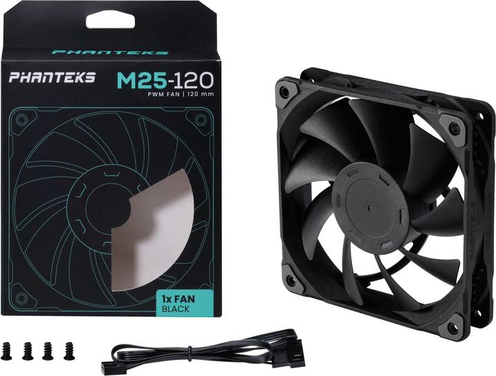 Immagine prodotto Phanteks Ventola M25 PWM - 120 mm, nera (120 mm, 1 x)