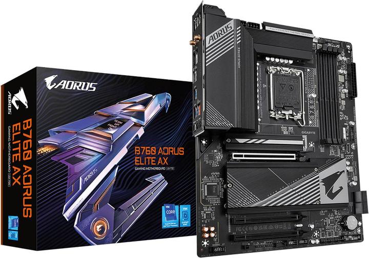 Image du produit Gigabyte MB B760 AORUS ELITE AX (B760,S1700,ATX,Intel) (LGA 1700, Intel B760, ATX)