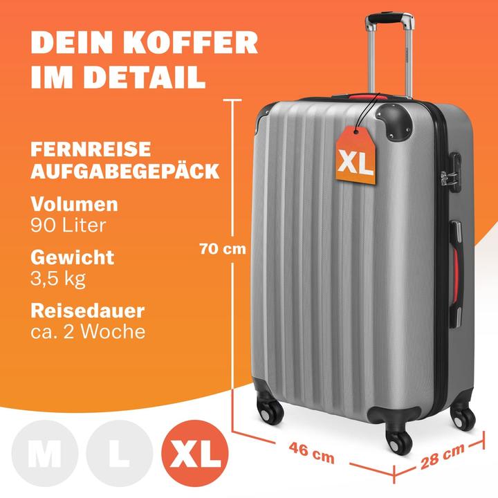 Produktbild Monzana Hartschalenkoffer (90 l, L (90 - 115l))