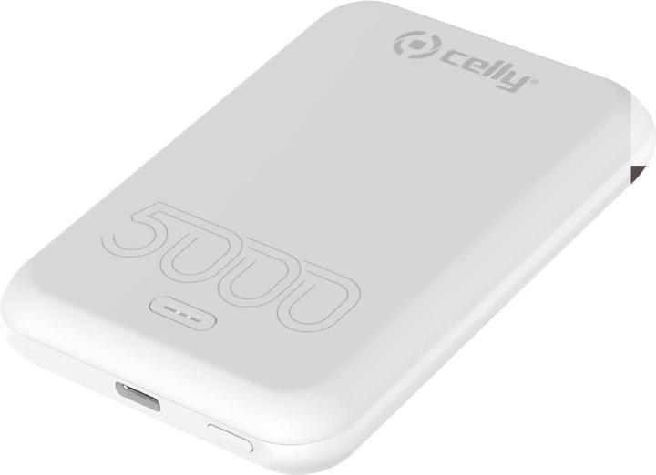 Celly Power Bank Competible Magcharge 5a White Magpb5000evowh (5000 mAh, 15 W)