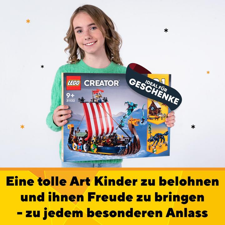 Actual product image LEGO Viking ship with Midgard serpent (31132, LEGO Creator 3-in-1)