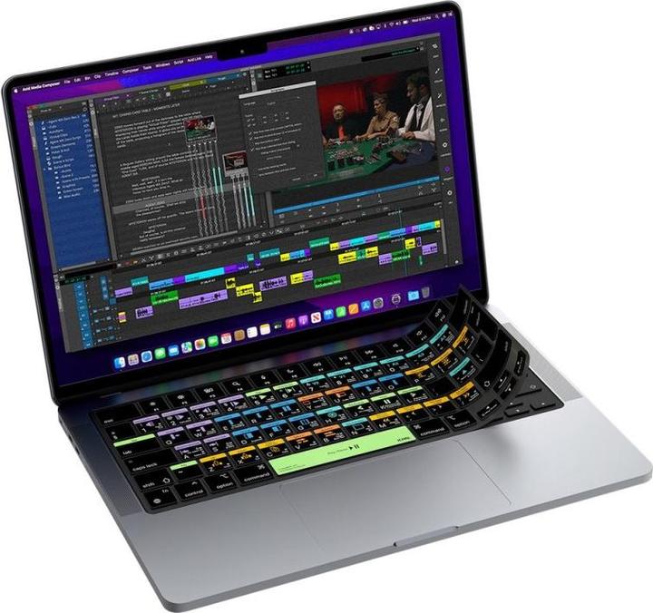 JCPAL Verskin Avid Media Composer Shortcuts Keyboard Cover for MacBook Pro 14"/16" (M1 2021/M2 2023), MacB
