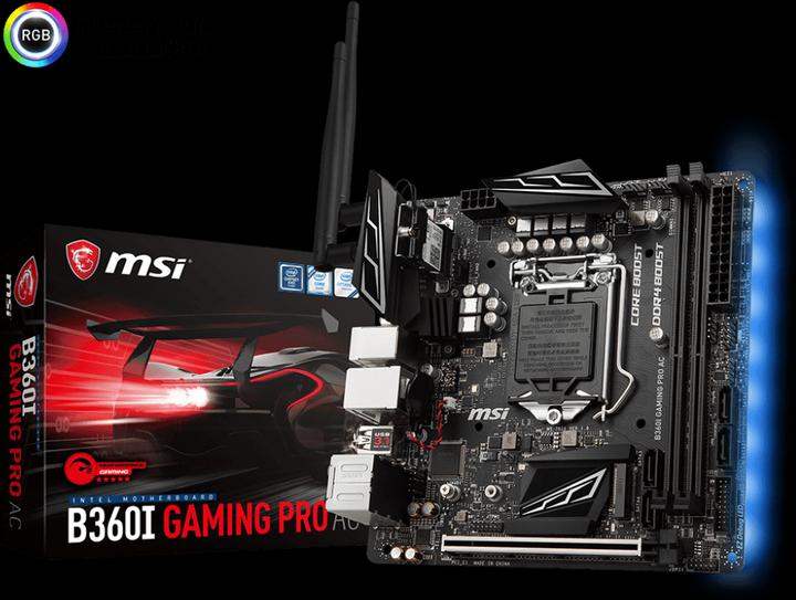 Image du produit MSI B360I Gaming Pro AC (LGA 1151, Intel B360, Mini-ITX)