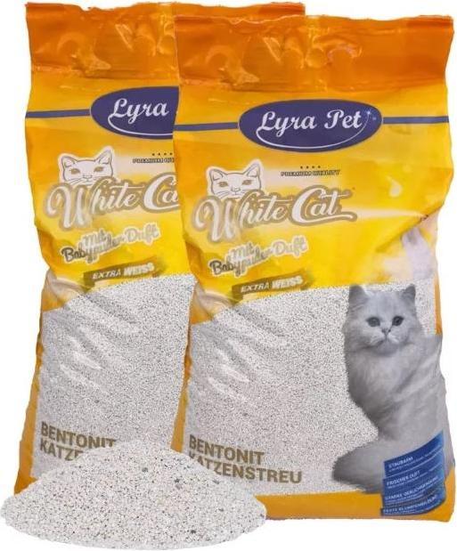 Lyra Pet White Cat Katzenstreu mit Babypuderduft (Klumpend, 27 kg)