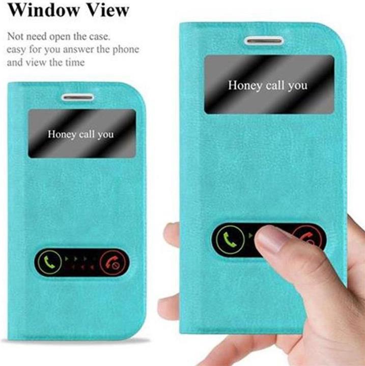 Actual product image Cadorabo Book with View double window cover (Samsung Galaxy S3)