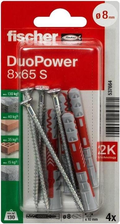 Produktbild Fischer DuoPower 8x65 S K (2 Stk.)