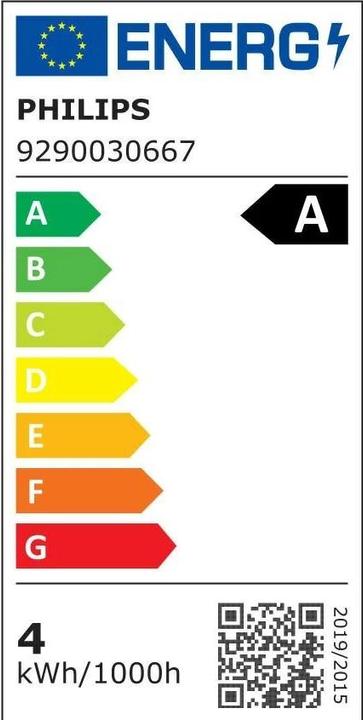 Energie-Label Philips LED Classic (E27, 4 W, 840 lm, 1 x, A)