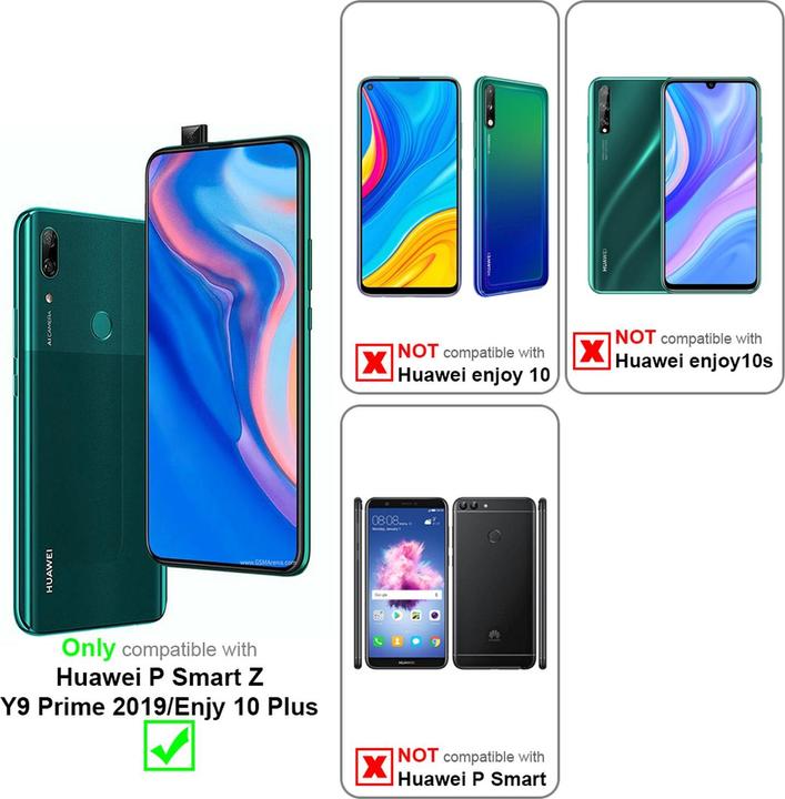 Actual product image Cadorabo Full screen display protection glass (1 Piece, Huawei P Smart Z, Huawei Enjoy 10 Plus, Huawei Y9 Prime (2019))