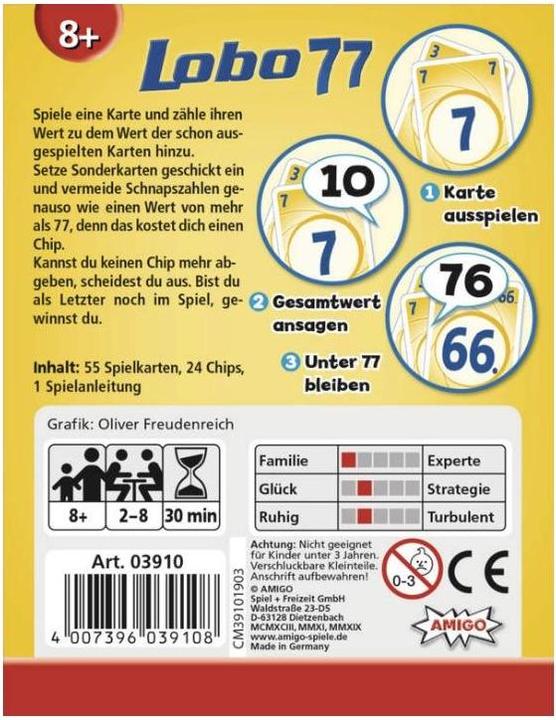 Produktbild Amigo Lobo 77 (Deutsch, Französisch, Italienisch)