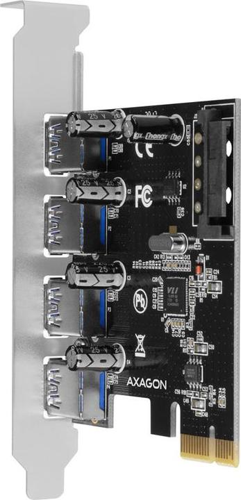 Produktbild Axagon PCEU-430VL Kontroler PCIe 4x port USB 3.2 GEN 1, UASP, chipset VIA