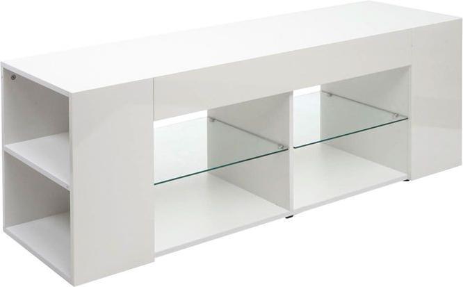 Immagine prodotto Mendler Porta TV HWC-L36, legno 50x144x40cm, vano portaoggetti, bianco lucido