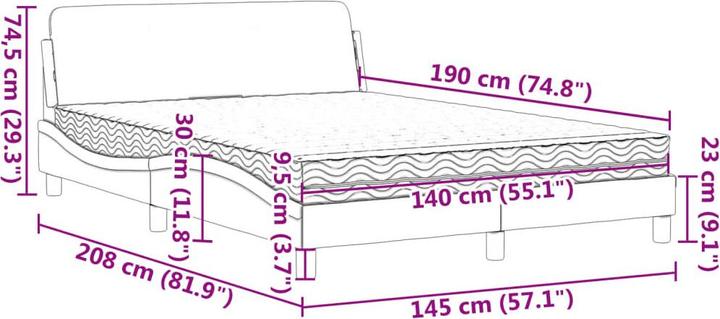 Actual product image VidaXL Khloe (140 x 190 cm)