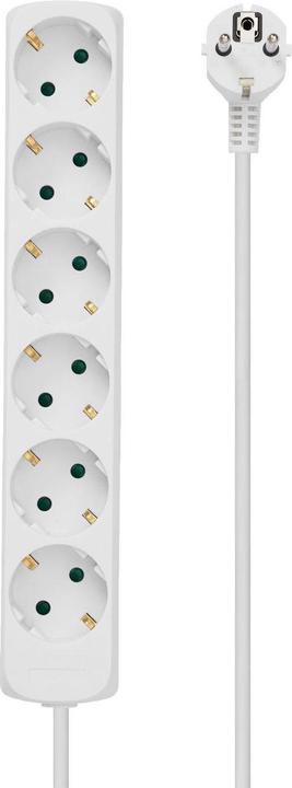 Actual product image MicroConnect 6-way Schuko Socket 5M White (6 x, CEE 7/3, 5 m)