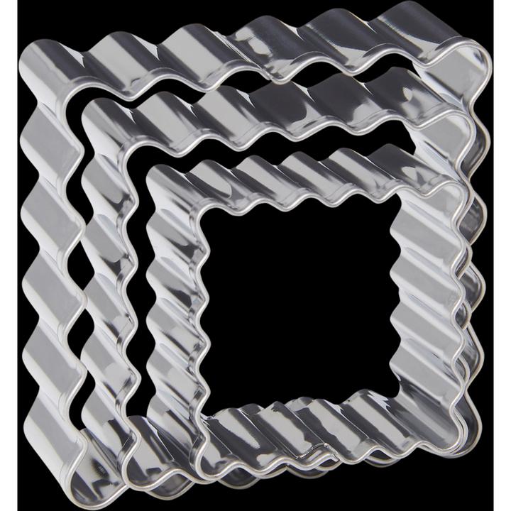 Actual product image Patisse Stainless Steel Square Cookie Cutter Set 3 pieces