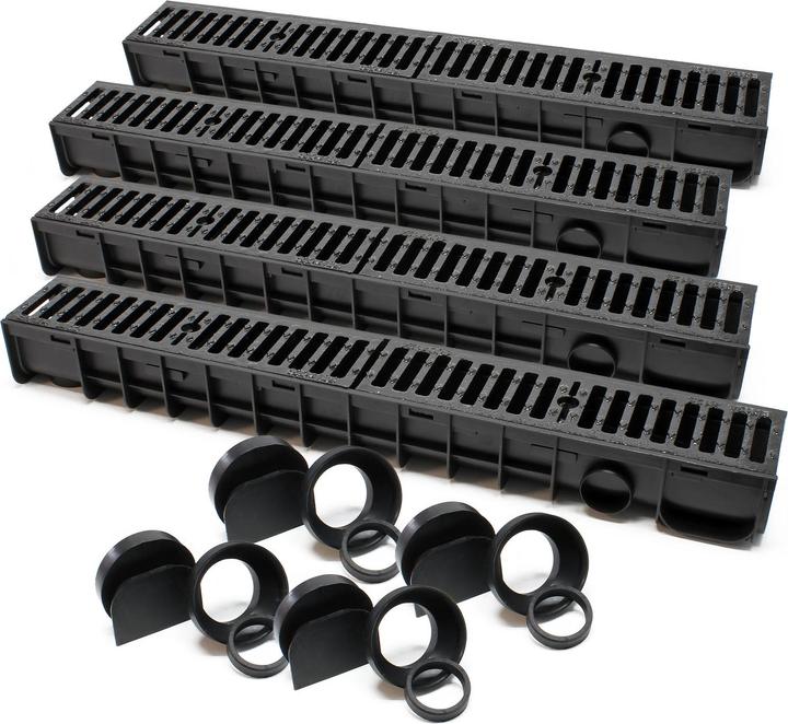 Actual product image Wiltec Drainage Storm Ground Channel 4x1m 12.5t Heelguard Cast Iron Rain Waste Sewage Water Drain