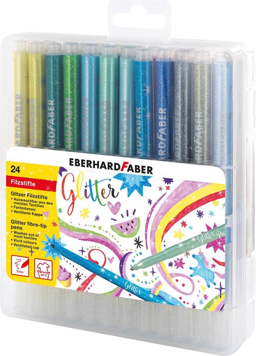 EberhardFaber Fibre pen Glitter (Multicoloured, 24 x)