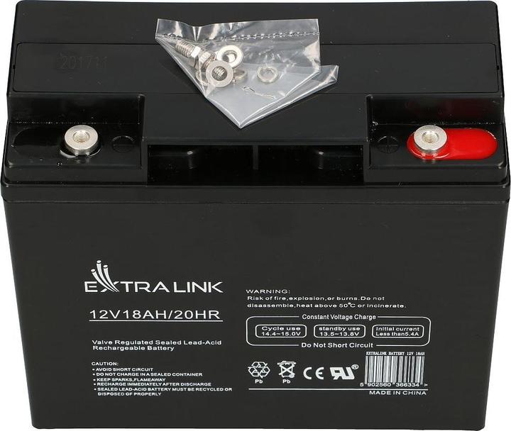 Image du produit Extralink ACUMULATEUR BATTERY ACCUMULATOR AGM 12V 18AH - batterie - 18.000 mAh (13.50 V, 18 Ah)