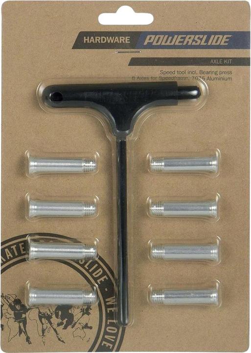 Powerslide Inline Skate Accessory AL Single Axle Torx 8 Pack 2023 (8 mm)