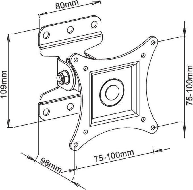 Produktbild Techly ICA-LCD-201BK (Wand, 30", 23 kg)