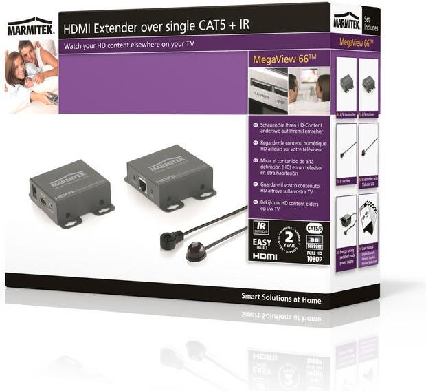 Immagine prodotto Marmitek MEGAVIEW 66 - estensione HDMI tramite un cavo CAT5 con infrarossi (Estensore)