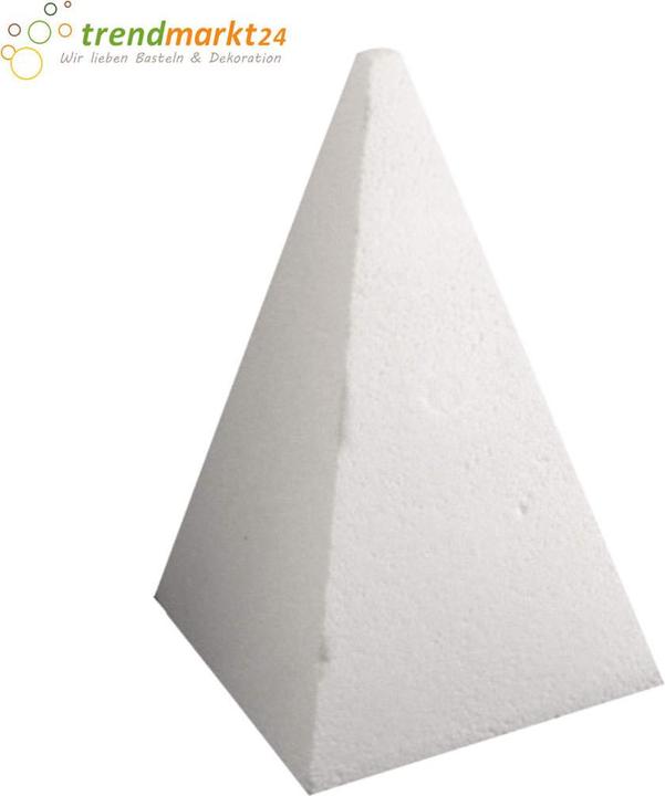 trendmarkt24 Styropor Pyramide ca. 20 cm hoch 12 cm breit | 1 Stück