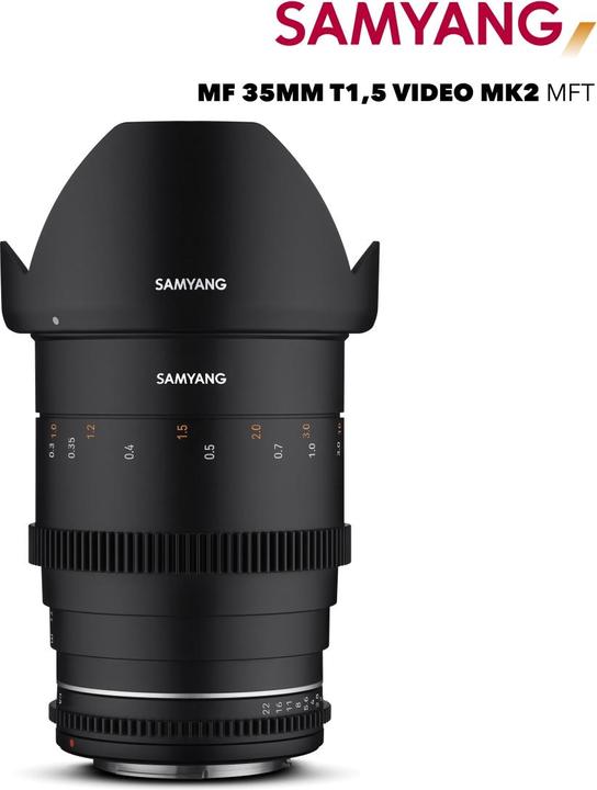 Actual product image Samyang 35mm T1.5 MK2 MFT (Micro Four Thirds, full size, APS-C / DX, Micro Four Thirds)