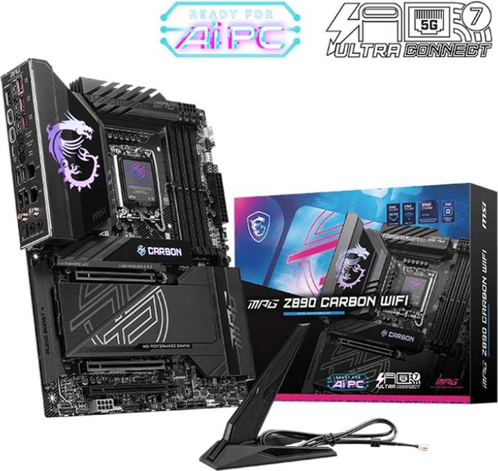 Image du produit MSI MPG Z890 CARBONE WIFI (LGA 1851, Intel Z890, ATX)