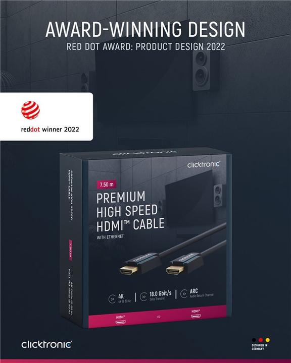 Actual product image Goobay HDMI (Typ A) — HDMI (Typ A) (7.50 m, HDMI)
