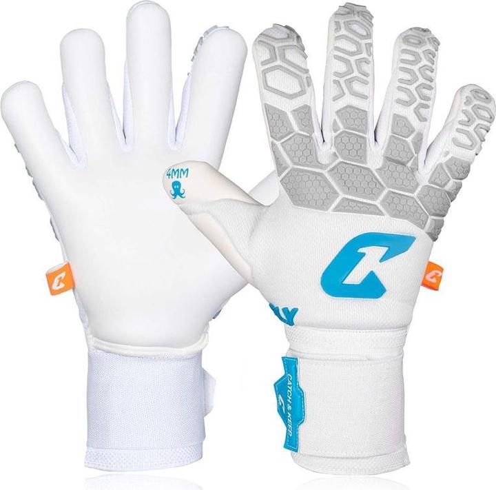 Produktbild Catch & Keep Fussballhandschuhe Fly White Soul Gr. 11 Weiss Torwart Keeper Goalie Handschuhe (11)